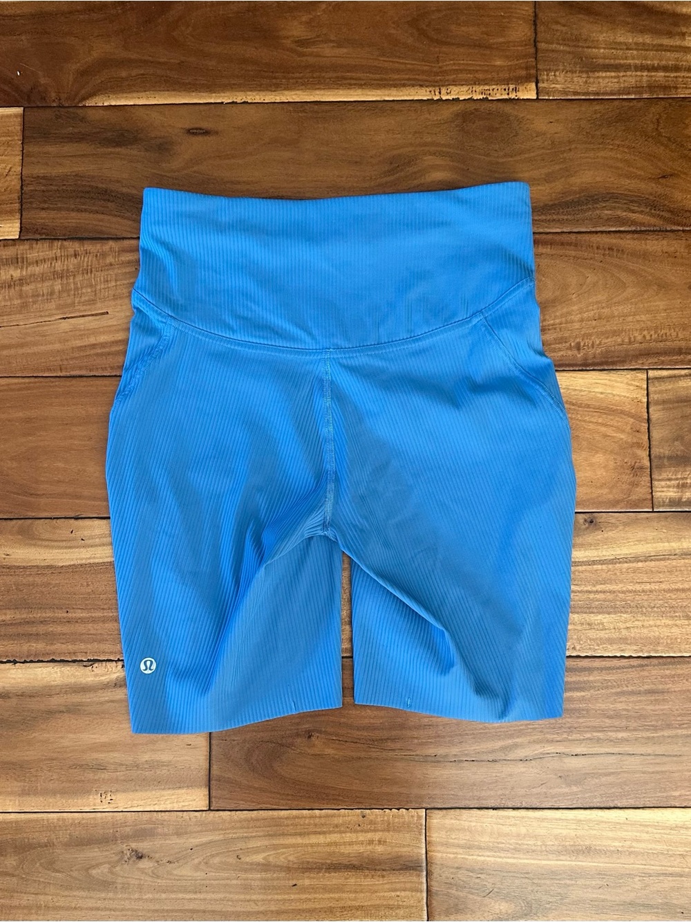 Lululemon Base Pace HR 8” Ribbed Biker Shorts Blue Size 6
